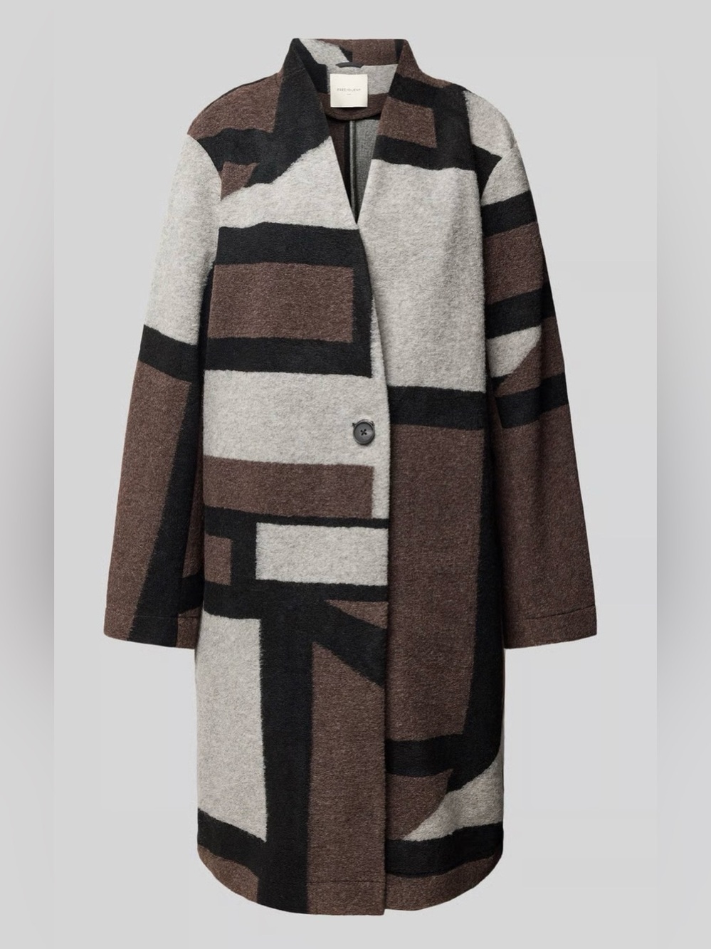 FREE/QUENT Geometric Block Pattern Coat